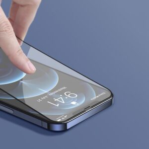 eng pl Baseus 2x Full screen 0 3 mm Anti Blue Light tempered glass with a frame iPhone 12 Pro Max SGAPIPH67N KQ01 case friendly 67312 20