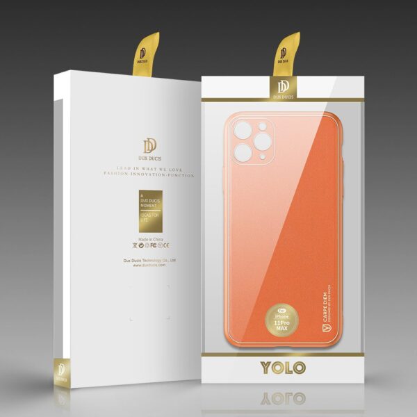 eng pl Dux Ducis Yolo elegant case made of soft TPU and PU leather for iPhone 11 Pro Max orange 63375 11