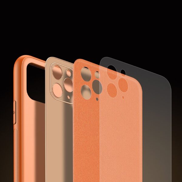 eng pl Dux Ducis Yolo elegant case made of soft TPU and PU leather for iPhone 11 Pro Max orange 63375 6