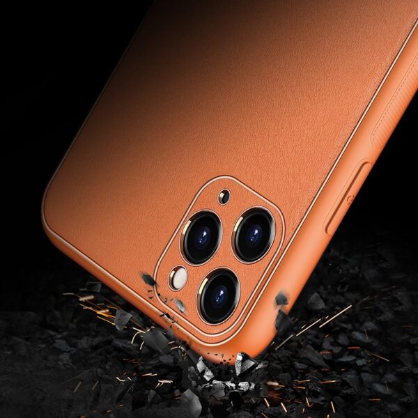 eng pl Dux Ducis Yolo elegant case made of soft TPU and PU leather for iPhone 11 Pro Max orange 63375 8