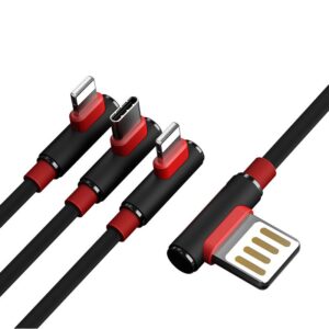 Proda Sparta USB - 2x Lightning / USB Typ C kutni kabel 5A 1m