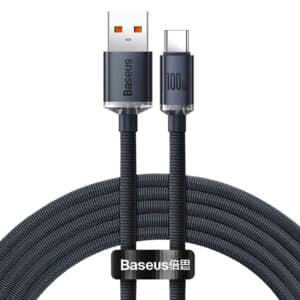 Baseus Crystal Shine kabel USB na USB-C 100W 2m (crni)