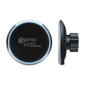 Prio Fast Charge magnetski bežični auto punjač 15W (USB C) crni