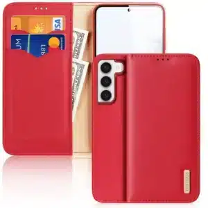 DUX DUCIS Hivo - kožna torbica novčanik za Samsung Galaxy S23 crvena