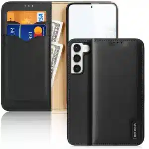 DUX DUCIS Hivo - kožna torbica novčanik za Samsung Galaxy S23 crna