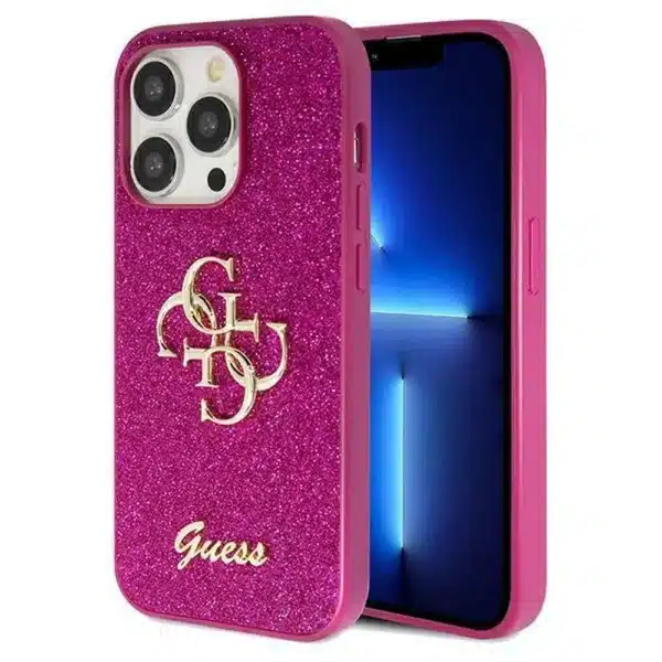 1fdb40f6e62e2e680cfec9926c5fa235 Originalna GUESS Hardcase GUHCP15LHG4SGU torbica za iPhone 15 Pro (Fixed Glitter Big 4G / ljubičasta)