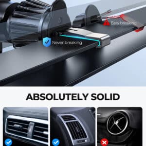 JoyRoom - Držač za automobil s bežičnim punjenjem (JR-ZS341) - s gradijentnim svjetlom- za ventilacijski otvor- 15 W - crni - Image 9