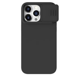 Nillkin CamShield Silky Silicone Case za iPhone 15 Pro Max sa zaštitnikom za kameru - crna