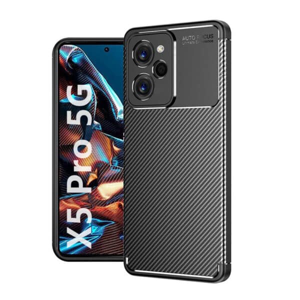 1100209 Techsuit – CarbonFiber maska za Xiaomi Poco X5 Pro – crna