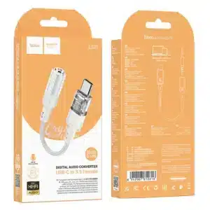 HOCO AUX adapter Type - C na Jack 3.5 mm LS37 15 cm prozirno sivi - Image 4
