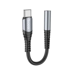 Hoco LS33 AUX priključak 3,5 mm na USB C adapter sivi