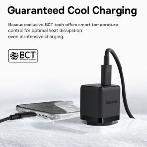 Zidni punjač Baseus Palm 30W 3A 1 x USB-C s USB-C kabelom crni - Image 4