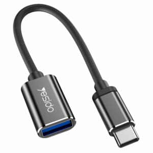 USB-C na USB-A OTG adapter Yesido GS01 crni