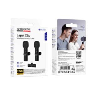 Bežični mikrofon Lightning Borofone Winner Lavalier crni - 2 komada
